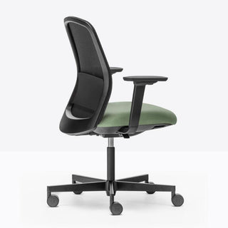 Pedrali Polar 3775 swivel chair with armrests, padded seat and mesh backrest - Buy now on ShopDecor - Discover the best products by PEDRALI design