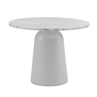Normann Copenhagen Turn adjustable steel table diam. 55 cm. with marble top - Buy now on ShopDecor - Discover the best products by NORMANN COPENHAGEN design