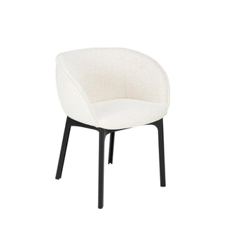 Kartell Charla armchair in Orsetto fabric with black structure Kartell Orsetto 1 White - Buy now on ShopDecor - Discover the best products by KARTELL design