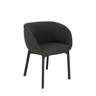 Kartell Charla armchair in Orsetto fabric with black structure Kartell Orsetto 6 Grey - Buy now on ShopDecor - Discover the best products by KARTELL design