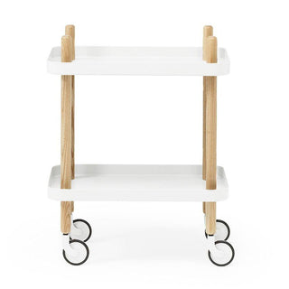 Normann Copenhagen Block table 50x35 cm. with natural ash legs Normann Copenhagen Block White - Buy now on ShopDecor - Discover the best products by NORMANN COPENHAGEN design