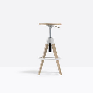 Pedrali Arki-Stool ARKW6 stool in ash wood with footrest Pedrali Natural ash FR - Buy now on ShopDecor - Discover the best products by PEDRALI design