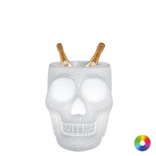 Qeeboo Mexico planter and champagne cooler in the shape of a skull outdoor LED - Buy now on ShopDecor - Discover the best products by QEEBOO design