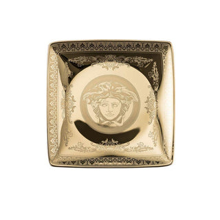Versace meets Rosenthal Golden Medusa bowl square flat 12x12 cm. - Buy now on ShopDecor - Discover the best products by VERSACE HOME design